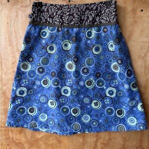 Isis A-line Floral Abstract Multi Pattern Skirt
